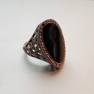 Dallas Prince Onyx Sterling Silver Ring